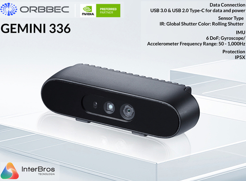 Orbbec GEMINI 336 , Sterero Depth Camera , IP5X , RGB Vision Integrated with NVIDIA Isaac Robotics Platform na internet