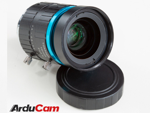 Arducam C-Mount Lens for 12MP IMX477 Raspberry Pi HQ Camera, 16mm Focal Length with C-CS Adapter，Manual Focus and Aperture Adjustment , LN046