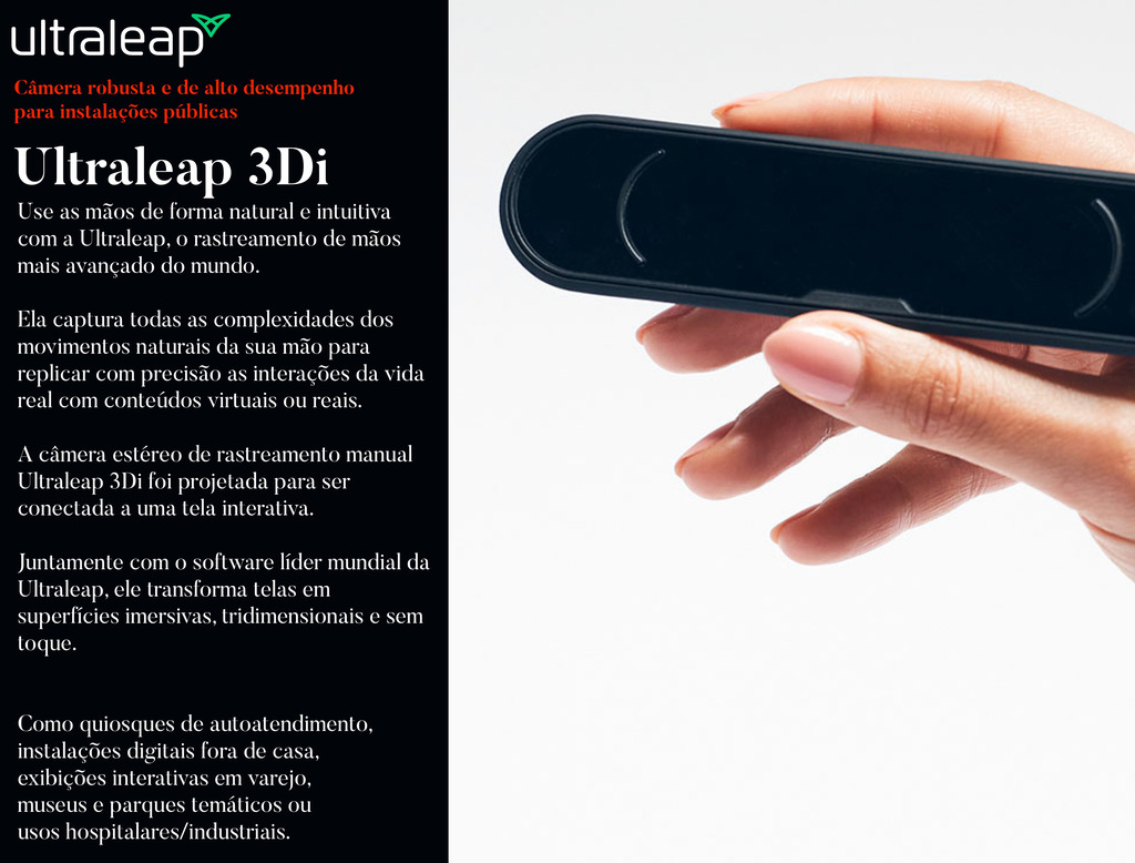 Ultraleap 3Di Stereo Hand Tracking Camera Developer Kit - comprar online