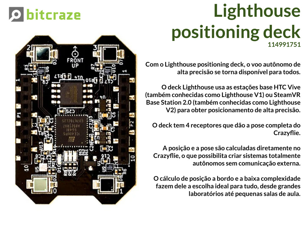 BitCraze Lighthouse Positioning Deck , 114991751 - comprar online