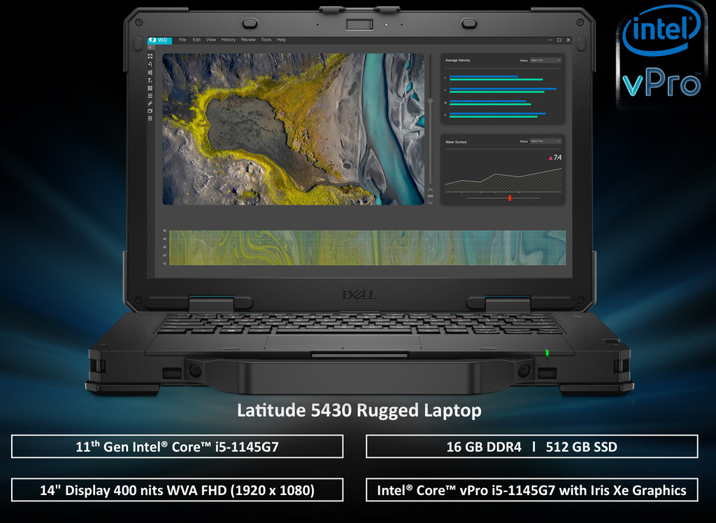 Dell Latitude 5430 Rugged Laptop Tablet, 16 GB DDR4 , 256 GB SSD , 11th Gen Intel Core i5-1145G7, vPro - comprar online