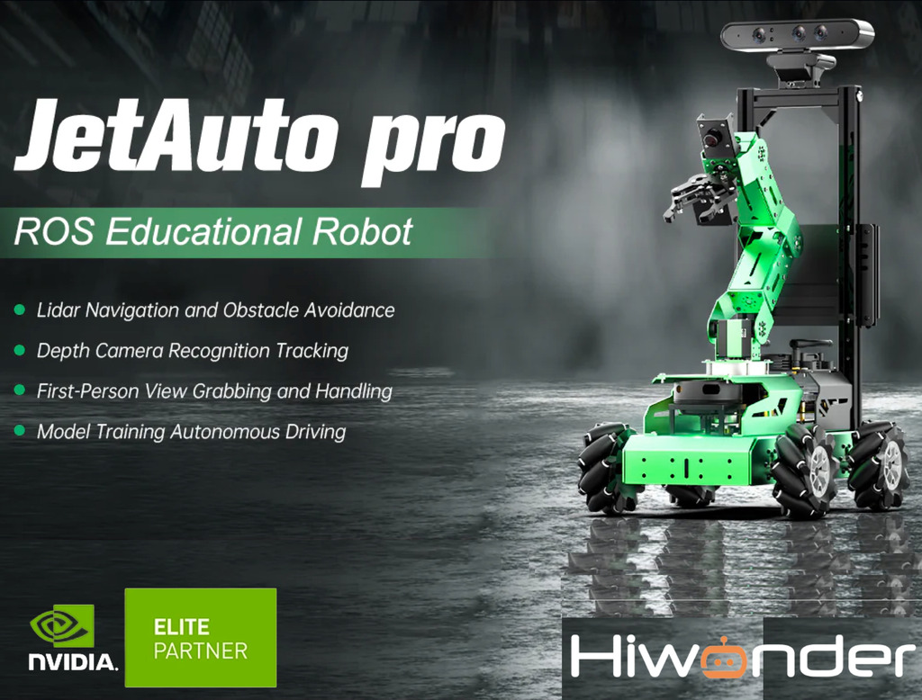 HIWONDER JetAuto Pro ROS Robot Car with Vision Robotic Arm Powered by NVIDIA Jetson Nano Support SLAM Mapping/ Navigation/ Python (Advanced Kit） - buy online