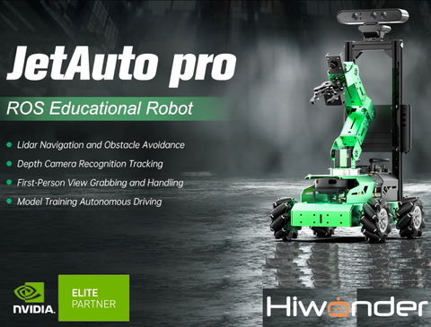 HIWONDER JetAuto Pro ROS Robot Car with Vision Robotic Arm Powered by NVIDIA Jetson Nano Support SLAM Mapping/ Navigation/ Python (Advanced Kit） - comprar online