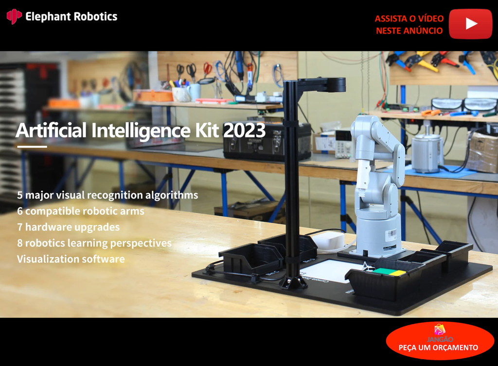 Elephant Robotics Artificial Intelligence Kit 2023 For MyCobot/MyPalletizer/MechArm Robotic Arms , Educacional , Industrial , +8 anos - buy online