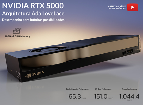 NVIDIA PNY RTX 5000 Ada Lovelace , 32GB GDDR6, PCIe 4.0 x16 , 900-5G132-2240-000 , VCNRTX5000ADA-PB - comprar online