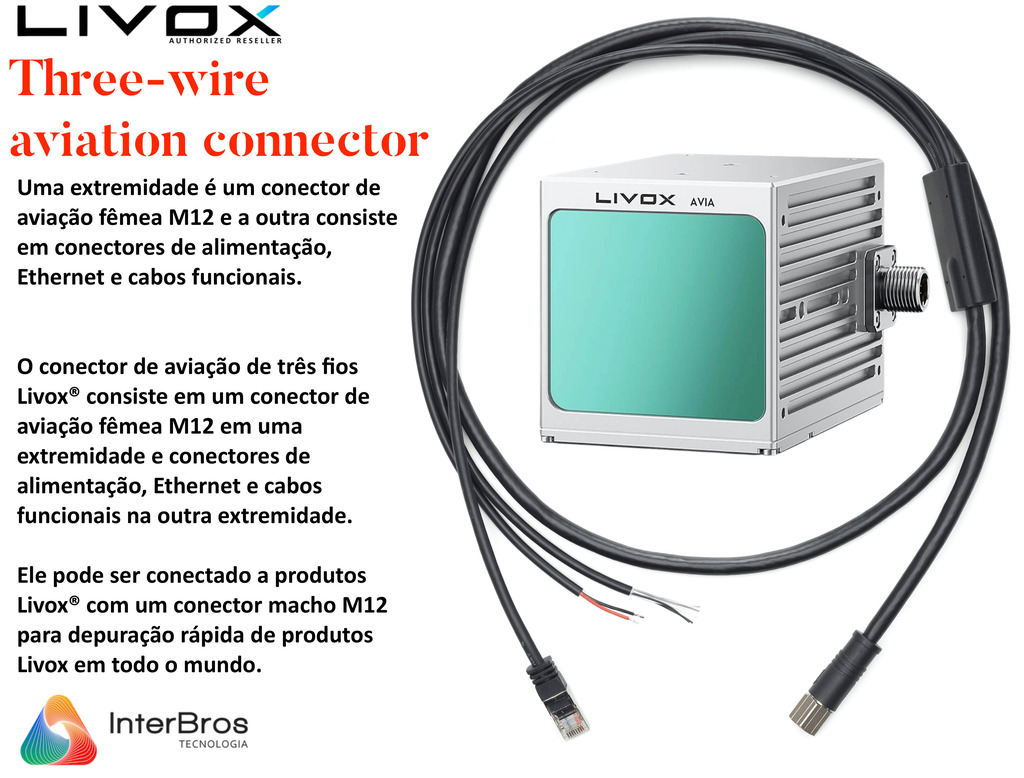 Livox Tech Avia Lidar + Livox Tech Three-Wire Aviation M12 Connector + AC Power Adapter en internet