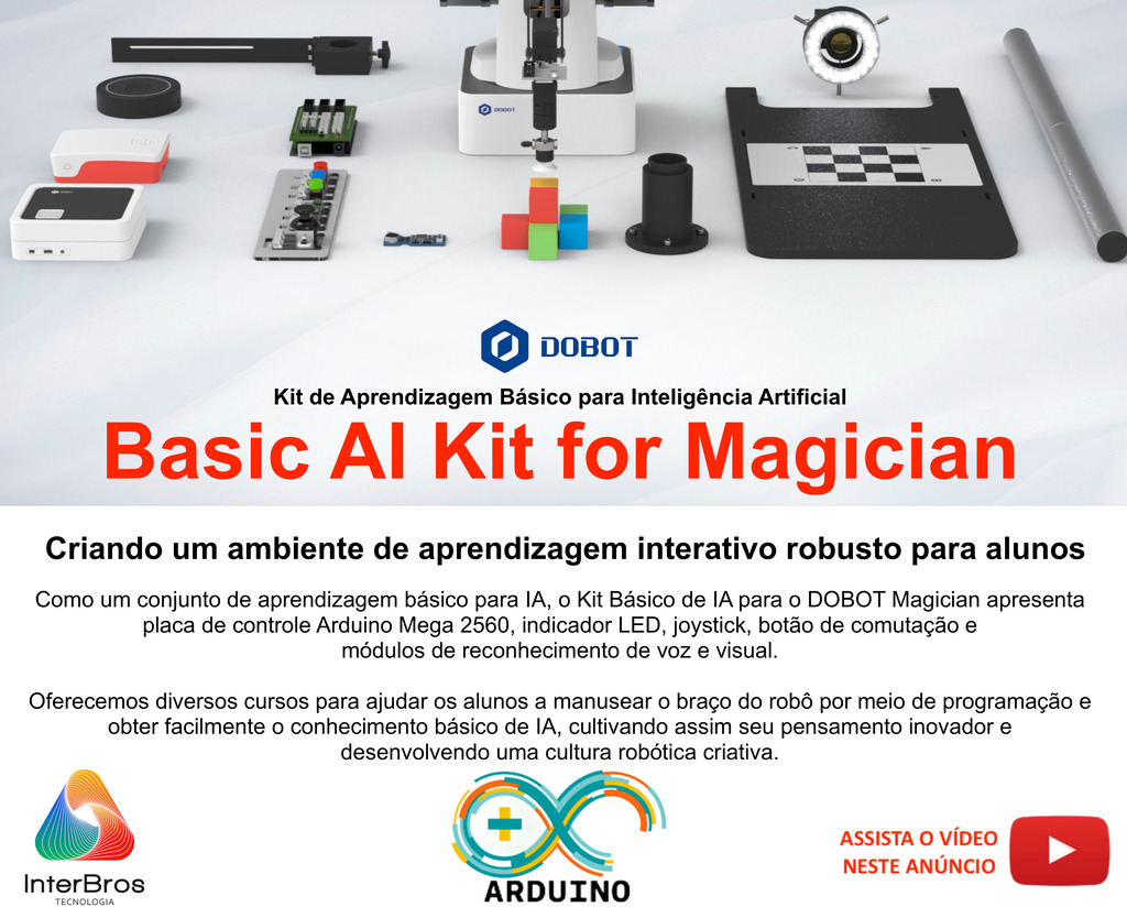 Dobot Basic AI Kit + Dobot AI Teaching Kit, for Magician Robotic Arm , Kit Básico de IA , Acessório Educacional , +8 anos - comprar online