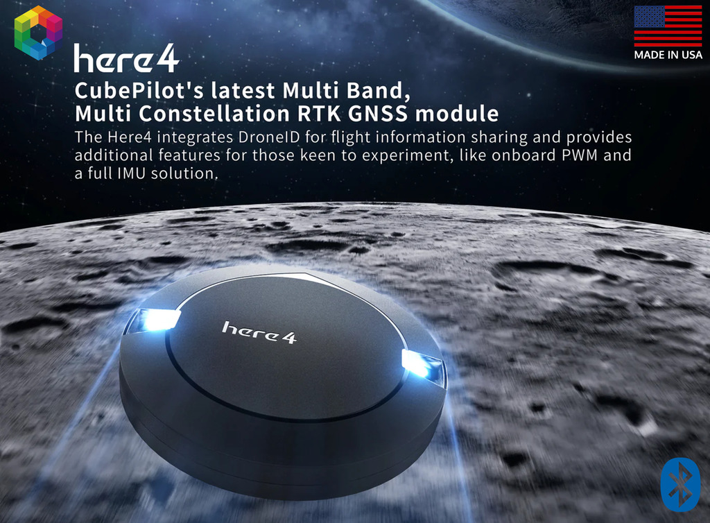 CubePilot Here4 Blue , Multiband RTK GNSS with Bluetooth 5.2 , HX4-06248 - comprar online