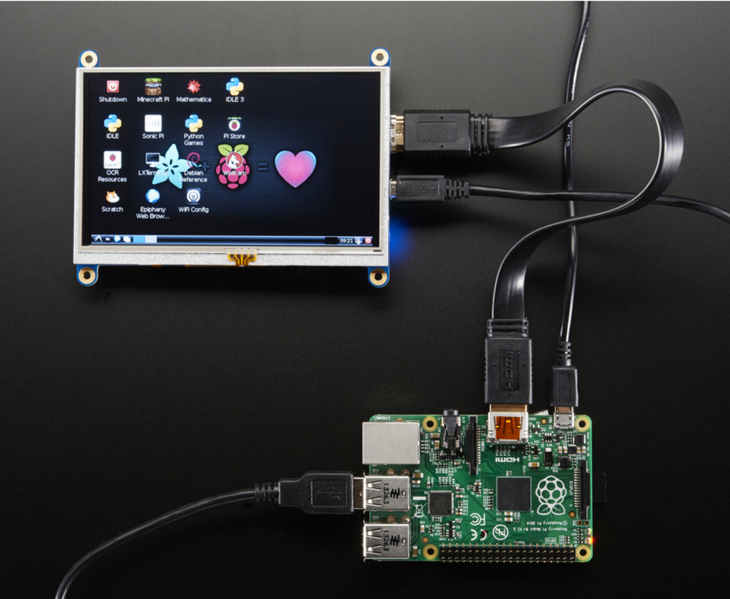 AdaFruit Display Backpack HDMI 5" 800x480 With Resistive Touchscreen 2260 - buy online