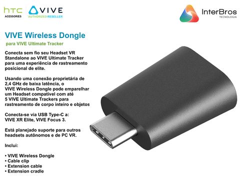 HTC VIVE Wireless Dongle, Compatível com VIVE Ultimate Tracker - comprar online