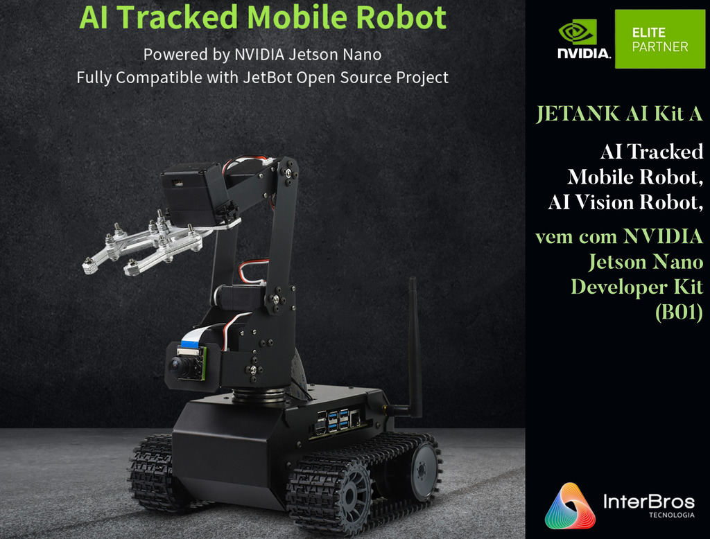 WaveShare JETANK AI Kit A, AI Tracked Mobile Robot, AI Vision Robot, NVIDIA Jetson Nano Developer Kit (B01) , Deep Learning, Autonomous Driving - buy online