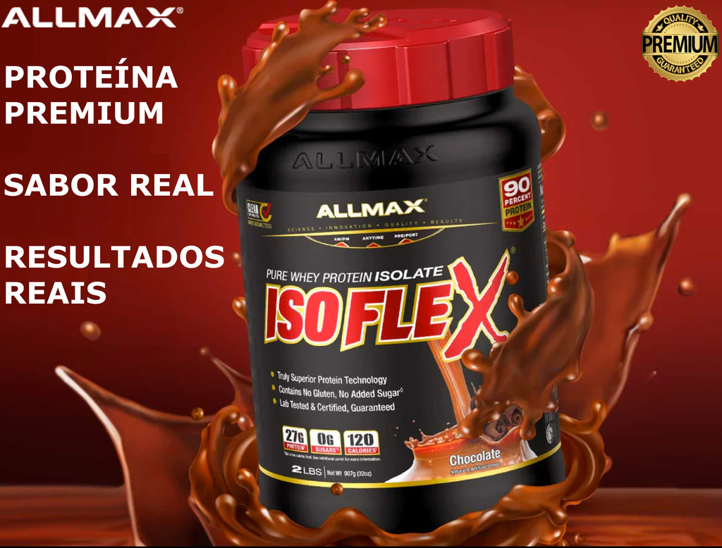 Imagem do AllMax Nutrition ISOFLEX- 100% PURE WHEY PROTEIN ISOLATE POWDER , O Melhor Whey Protein do Mundo , 2.2 Kgs