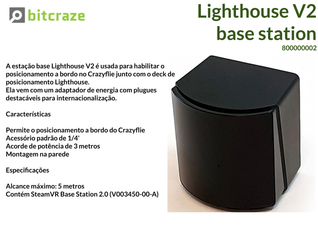 BitCraze Lighthouse V2 Base Station , 800000002 - comprar online