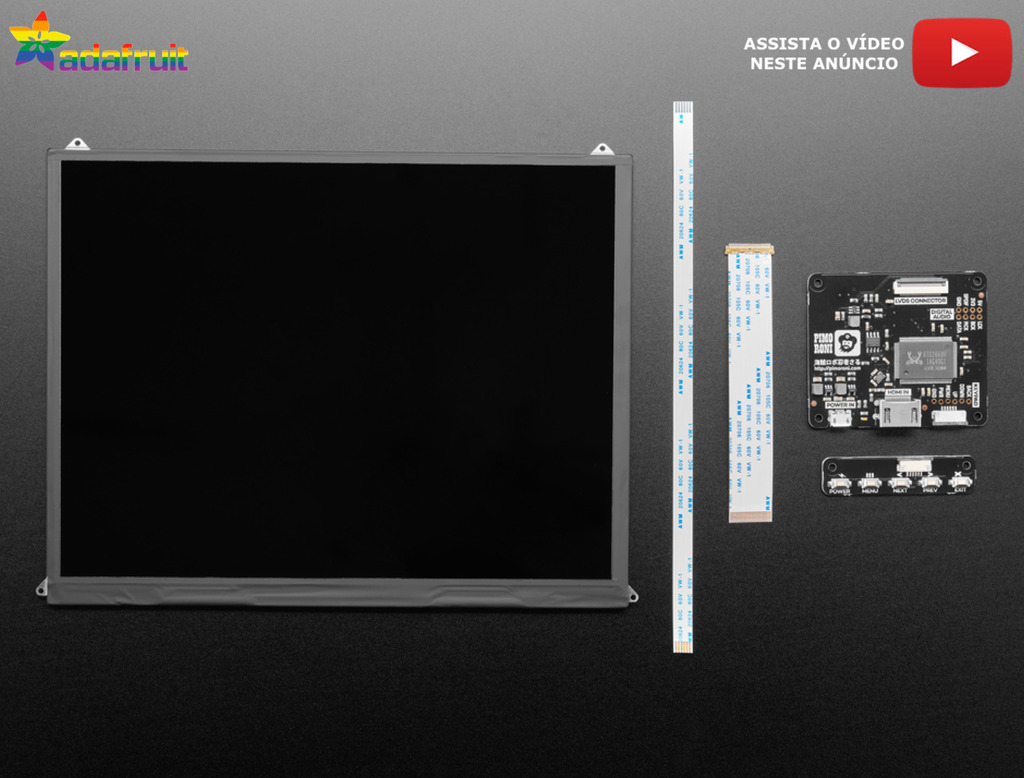 AdaFruit Pimoroni Display 10" IPS LCD Screen HDMI Kit 1024x768 4337 - comprar online