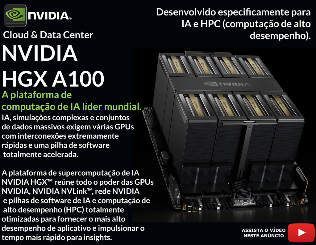 Imagem do NVIDIA HGX A100 320GB , 8x A100 40 GB