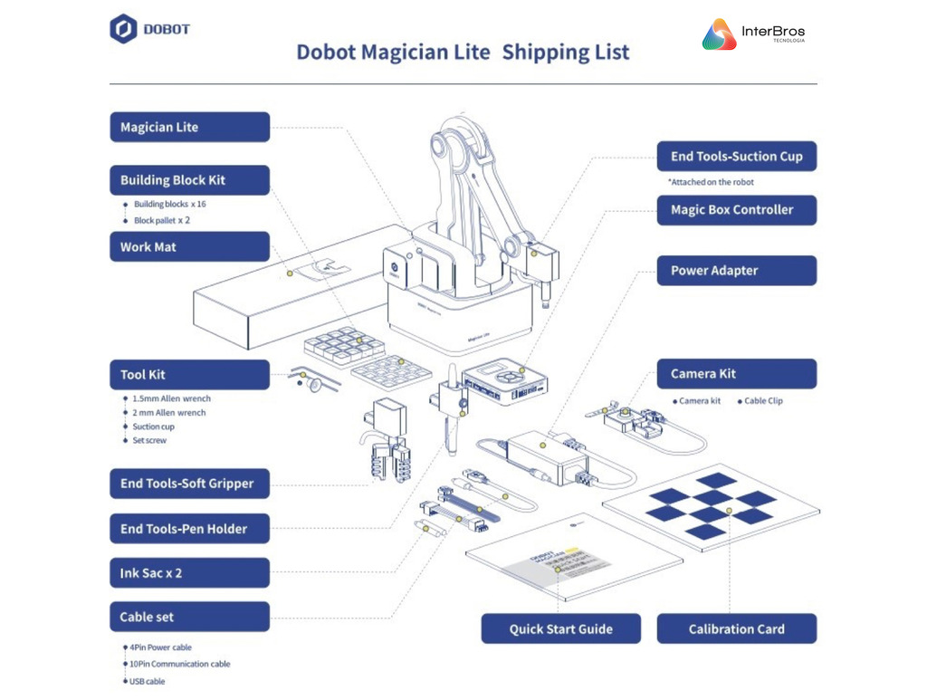 Dobot Magician Lite Robotic Arm , Stem Education , Braço Robótico Educacional , +8 anos - buy online