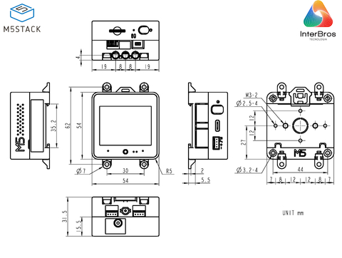 M5STACK CoreS3 ESP32S3 loT Development Kit , K128 - Loja do Jangão - InterBros