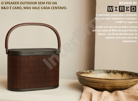 Bang & Olufsen Beosound A5 Powerful Portable Bluetooth Speaker with Wi-Fi Connection, Carry-Strap, Nordic Weave - Loja do Jangão - InterBros