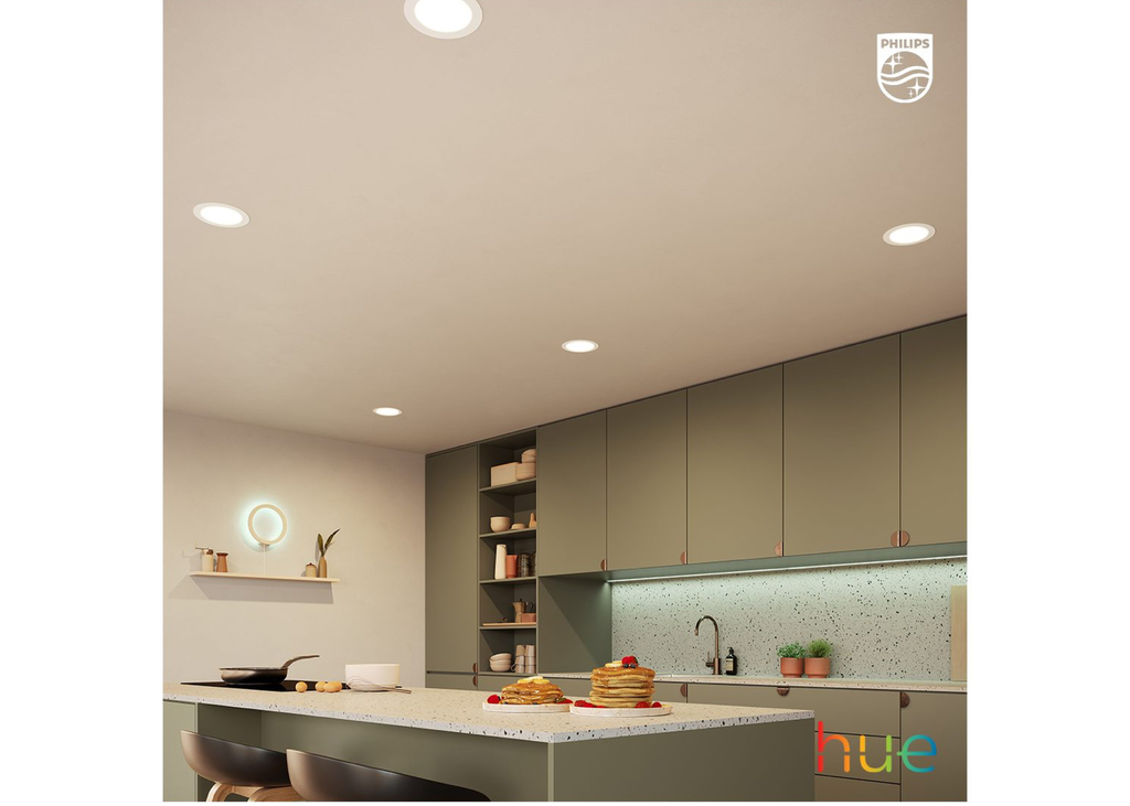 Philips Hue White and Color Ambiance Bluetooth | Slim Smart Downlight 5"/6" | 3ª Geração l Luminária Spot Fino de Teto para Embutir l Extra Brilhante 1,200 lumen | Luminária Spot de Teto de Embutir | Compatível com a Alexa, Apple Homekit & Google Assistant on internet
