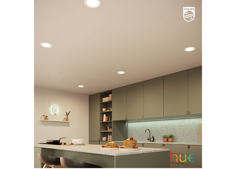 Philips Hue White and Color Ambiance Bluetooth | Slim Smart Downlight 5"/6" | 3ª Geração l Luminária Spot Fino de Teto para Embutir l Extra Brilhante 1,200 lumen | Luminária Spot de Teto de Embutir | Compatível com a Alexa, Apple Homekit & Google Assistant - buy online