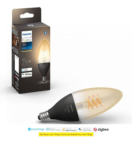 Philips Hue Branca E12 Bluetooth | Filamento | Retrô Vintage | Vela | Candelabro | Kit6 - comprar online