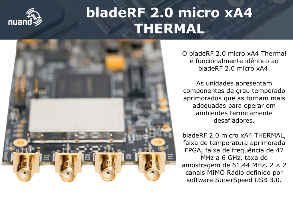 Nuand bladeRF 2.0 micro xA4 THERMAL | BRFM-XA4-HT na internet