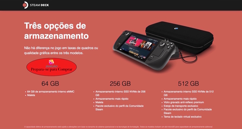 Valve Handheld Steam Deck l 256GB NVMe SSD l 7" Touchscreen l All-in-one portable PC gaming l Full-featured gaming PC l PC Gamer Portátil l Recursos completos de PC l O portátil para jogos mais poderoso e completo do mundo l O dispositivo gamer mais esperado dos últimos anos na internet