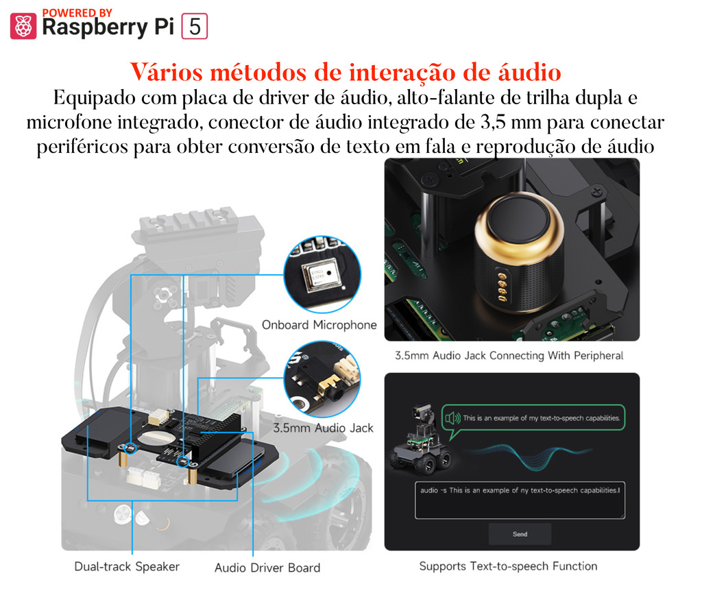 WaveShare RaspRover Open-source 4WD AI Robot, Dual controllers, All-metal Body, Computer Vision, Raspberry Pi 5 na internet