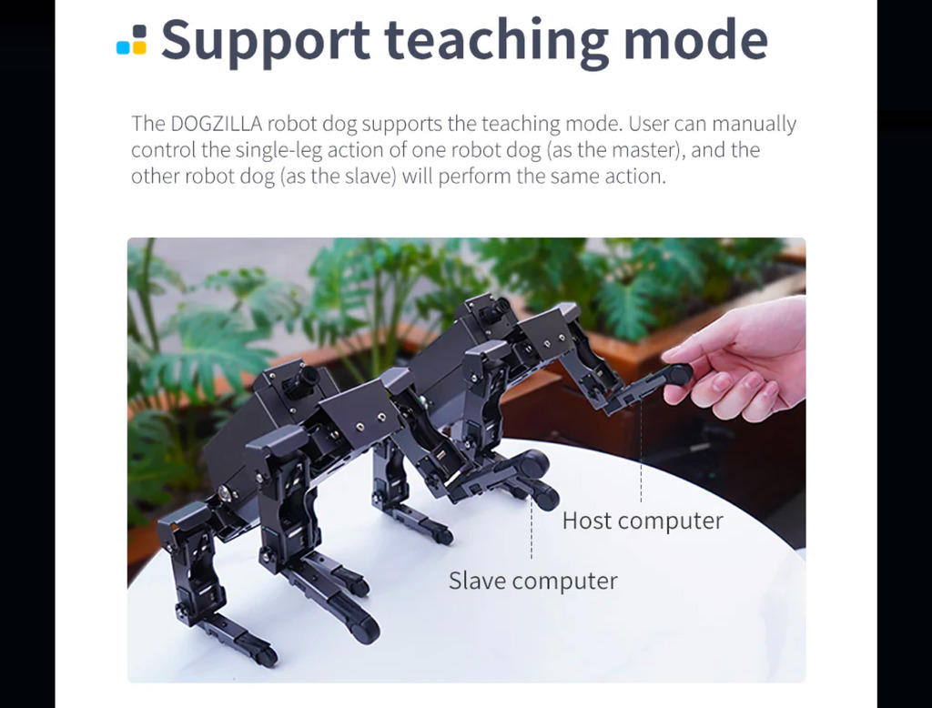 Yahboom 12DOF ROS2 Robot Dog DOGZILLA S2 , AI Vision, Support Lidar Mapping Navigation for Raspberry Pi 4B(Ubuntu 20.04+ROS2) - tienda online