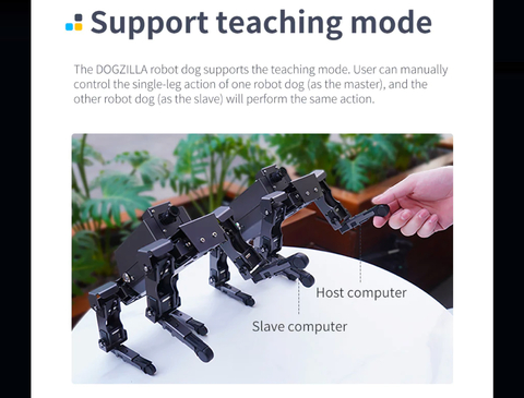 Yahboom 12DOF ROS2 Robot Dog DOGZILLA S2 , AI Vision, Support Lidar Mapping Navigation for Raspberry Pi 4B(Ubuntu 20.04+ROS2) - online store