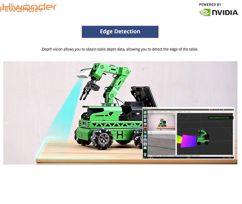 HIWONDER JetRover ROS Robot Car Developer Kit with Vision Robotic Arm Powered by NVIDIA Jetson Nano Support SLAM Mapping/ Navigation/ Python - comprar online