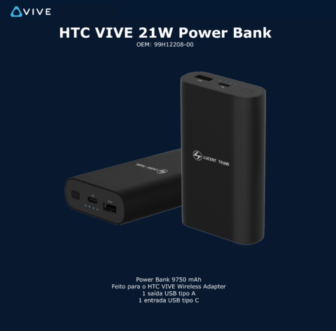 HTC VIVE VR 21W Power Bank Compatível com VIVE Wireless Adapter - buy online