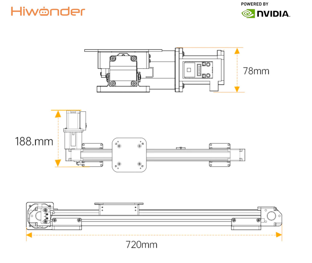 Hiwonder JetMax Advanced Kit NVIDIA JETSON NANO Robot Arm Open Source Vision Recognition Program Robot with Electric Sliding Rail Support ROS Python on internet