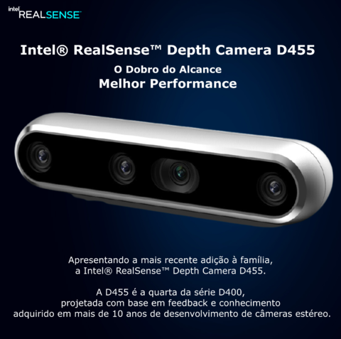 Intel Realsense Stereo Depth 3D Camera IMU Integrado D455 - Loja do Jangão - InterBros