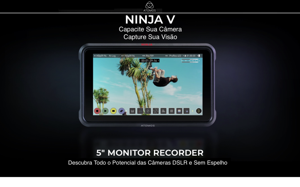 Imagem do Atomos NINJA V 5" 4K HDMI Recording Monitor + Atomos AtomX CAST + CASE