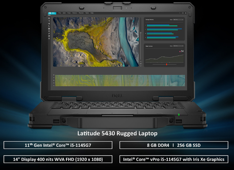 Dell Latitude 5430 Rugged Laptop Tablete Industrial Robusto , Elegante e Compacto , Projetado para os ambientes mais severos , Peça um orçamento , 8 GB DDR4 , 256 GB SSD 14" display Full HD (1920X1080) - buy online