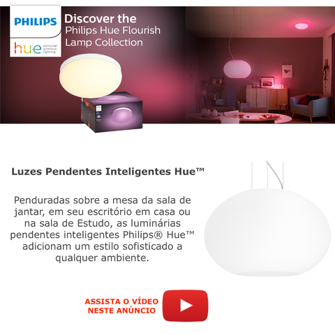 Philips Hue White and Color Ambiance Enrave l Ceiling Pendant Smart l Luminária Pendente de Teto Inteligente l Bluetooth & WiFi l LED Integrado l Poderoso Fluxo Luminoso 4.300 lumen l Copas, Cozinha, Sala de Jantar, Escritório l Compatível com Alexa, Apple Homekit & Google Assistant l Requer Hue Bridge - comprar online