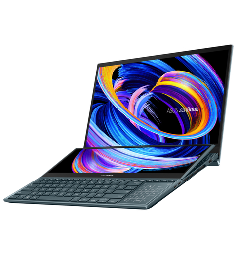 ASUS 15.6" ZenBook Pro Duo 15 Multi-Touch Notebook | Cor Celestial Blue | UX582 | 2.5 GHz Intel Core i9 8-Core 11th Gen | 32GB DDR4 RAM | 1TB SSD | 15.6" 3840 x 2160 OLED Touchscreen | 14" ScreenPad Plus IPS Touchscreen | - online store