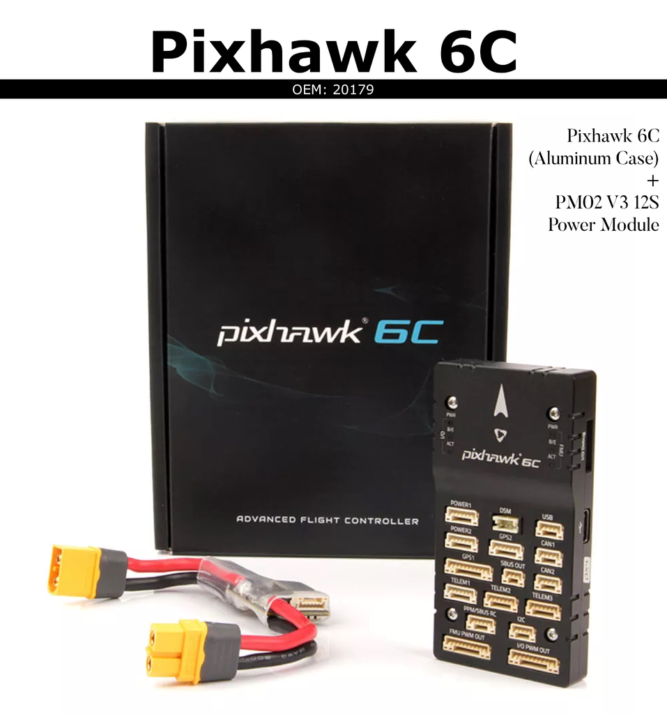 Imagem do Holybro Pixhawk 6C | Case de Alumínio | Controlador de Voo de Drones | 20179 l 20180 l 20181 l 20182 l Escolha seu Kit