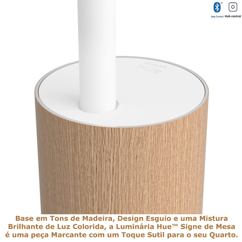 Philips Hue White & Color Ambiance Gradient Signe Oak Floor Lamp Wood-Toned 2ª Geração - comprar online