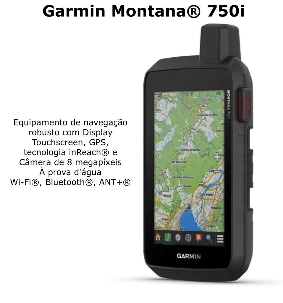 Garmin Montana® 750i | Sistema de Navegação GPS Robusto | À Prova d'água | TouchScreen | Câmera 8MP | WIFI Bluetooth ANT+ | Tecnologia inReach - comprar online