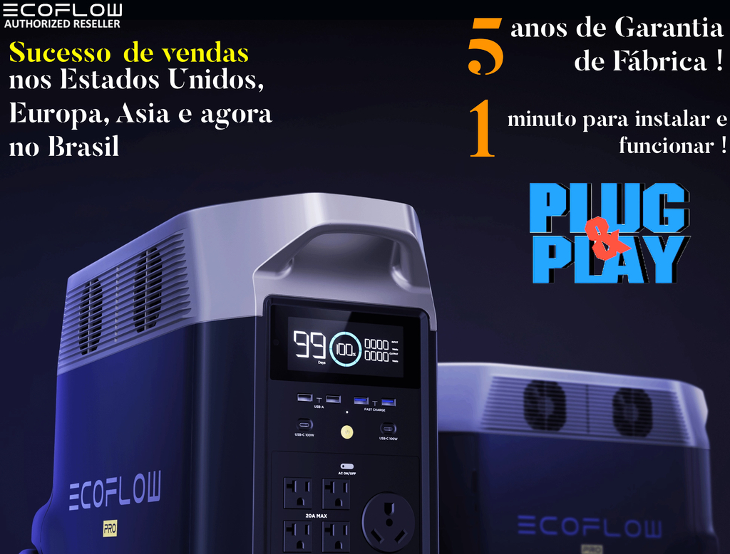 EcoFlow DELTA PRO Portable Power Station, Estação de Energia Portátil Gerador Solar Inteligente Pronta Entrega - comprar online