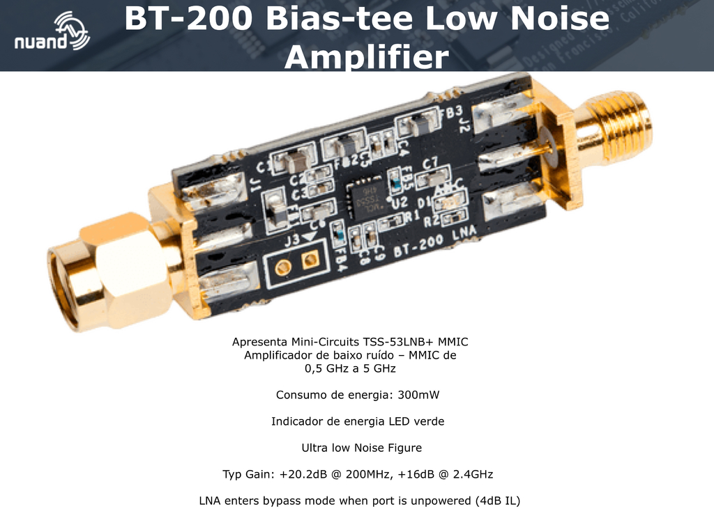 Nuand BT-200 Bias-tee Low Noise Amplifier - buy online