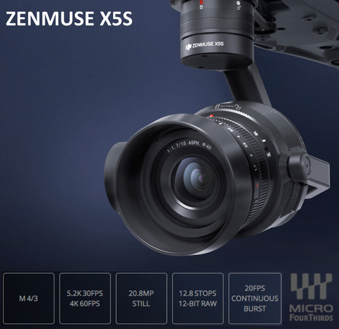 DJI Zenmuse X5S l MFT 15mm/1.7 ASPH Lens l Matrice 210 RTK V2 l Inspire 2 - comprar online