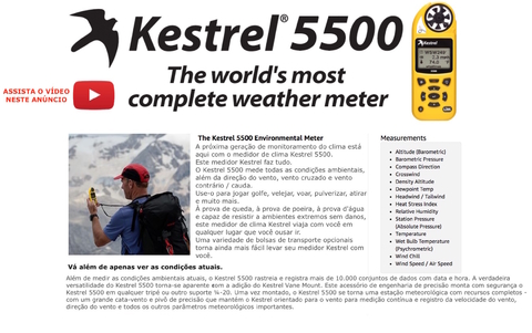 Kestrel 5500 Pocket Weather Meter with Link - Loja do Jangão - InterBros