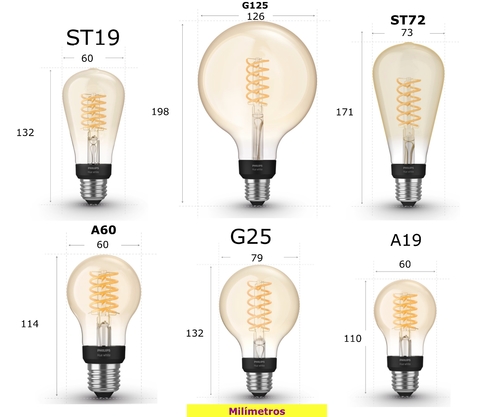 Philips Hue ST72 Lâmpada Bluetooth Filamento Retrô Vintage Edison Gigante 220V + Hue G125 Lâmpada Bluetooth Filamento Retrô Vintage Globo Gigante 220V - comprar online