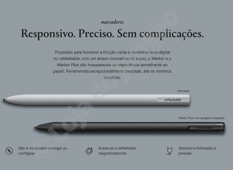 Remarkable 2 Tablet Digital ePaper e-Ink + TYPE FOLIO + MARKER PLUS + REFILL 25 TIPS - Loja do Jangão - InterBros