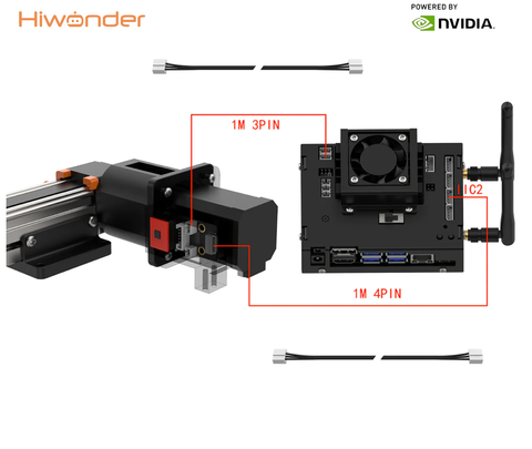 Hiwonder JetMax Advanced Kit NVIDIA JETSON NANO Robot Arm Open Source Vision Recognition Program Robot with Electric Sliding Rail Support ROS Python - online store