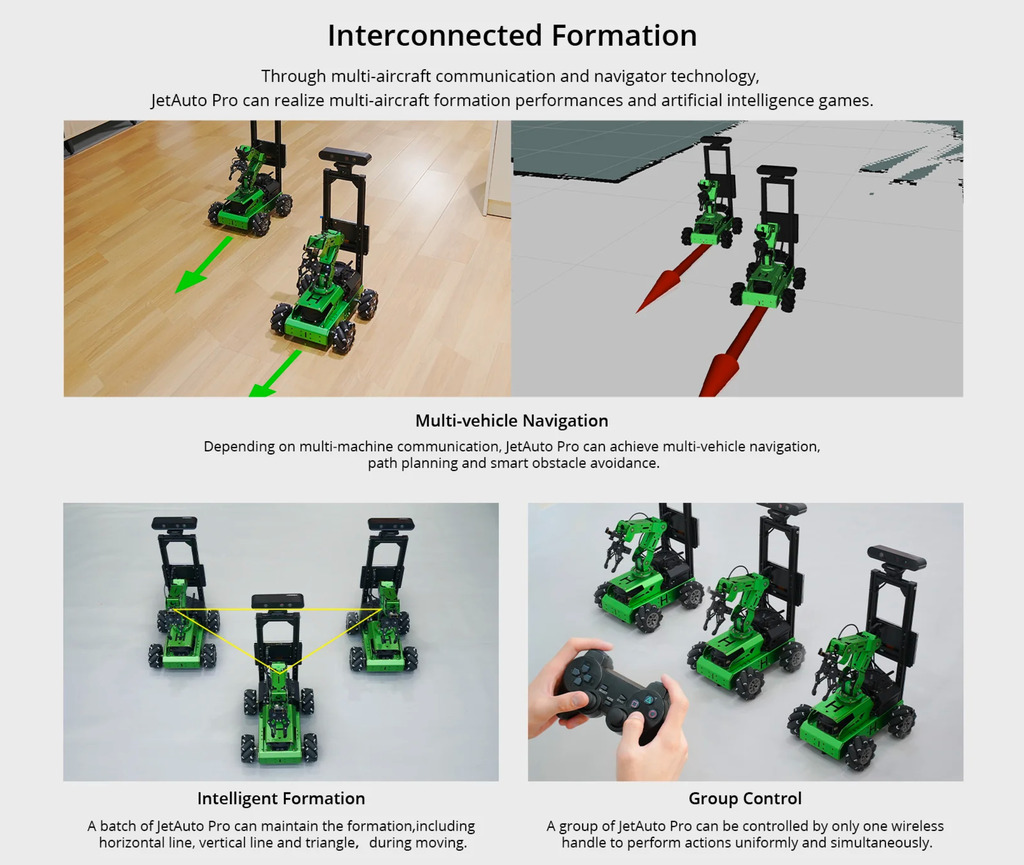 HIWONDER JetAuto Pro ROS Robot Car with Vision Robotic Arm Powered by NVIDIA Jetson Nano Support SLAM Mapping/ Navigation/ Python (Advanced Kit） - online store