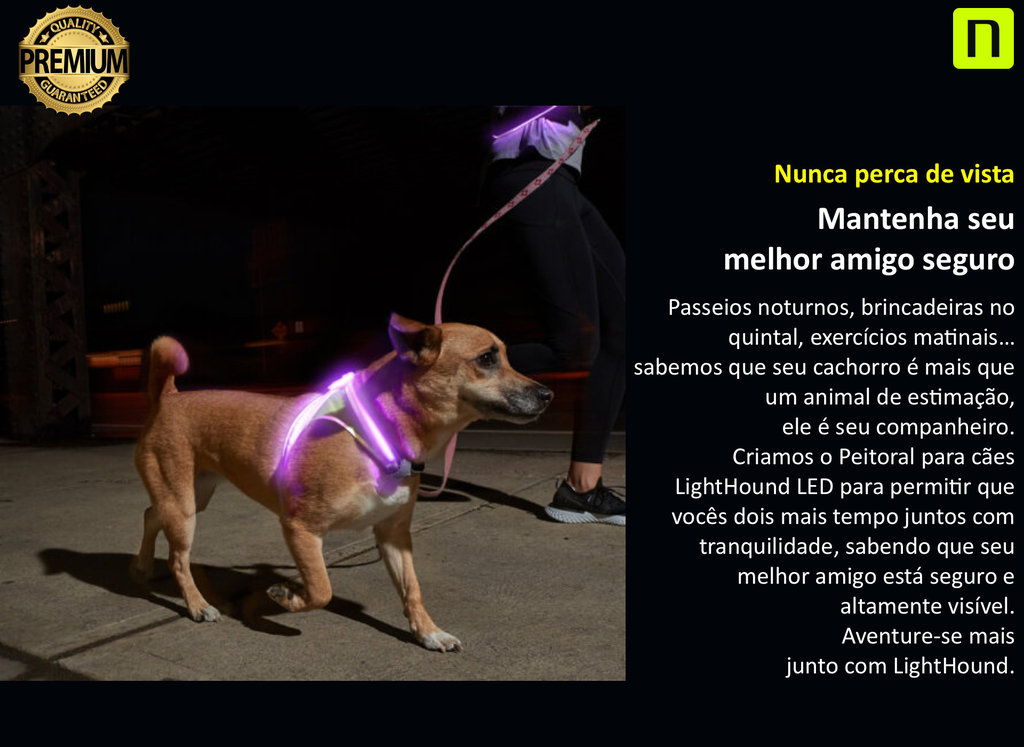 Noxgear Lighthound Revolucionário Colete Peitoral Premium Cães 4 Tamanhos - comprar online